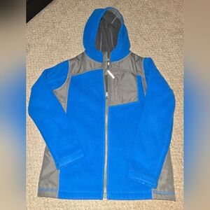 Boys Land's End Blue and Gray Kids Jacket Size 10